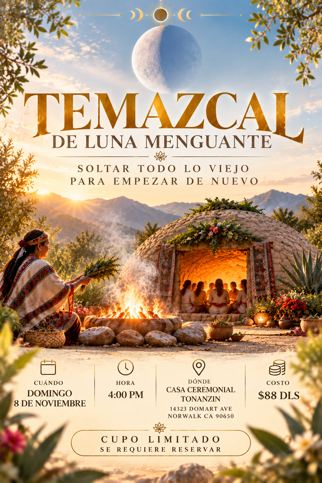 Volante completo de Temazcal ancestral